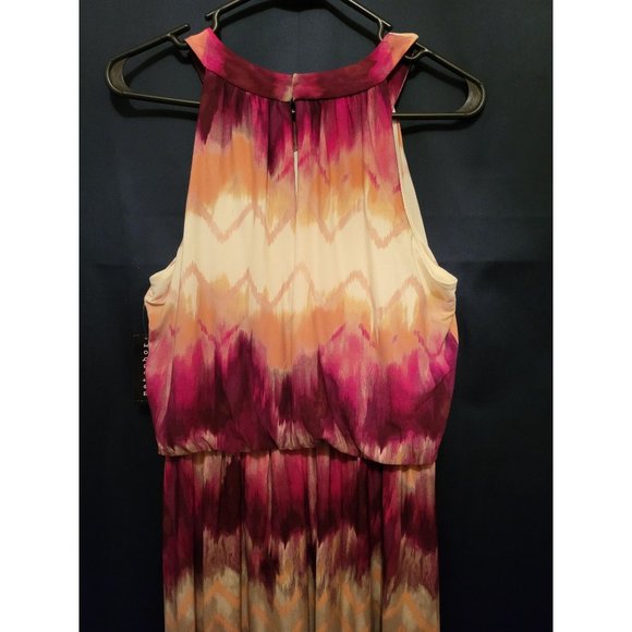 METAPHOR Missy BLSN Halter Maxi Pink Combo Size 10 - Picture 6 of 9